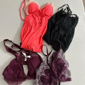 Victoria secret bundle 2 nights gowns 2 bralettes